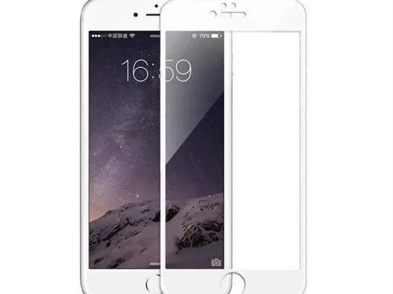 Billede 2 - Hvid 3D full size panserglas til iPhone 