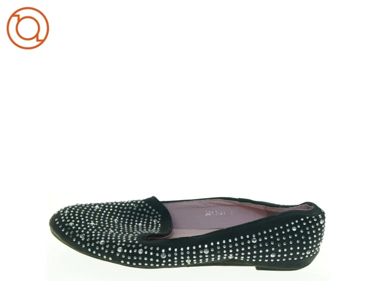 Billede 1 - Sorte flade sko med nitter (str. 37)