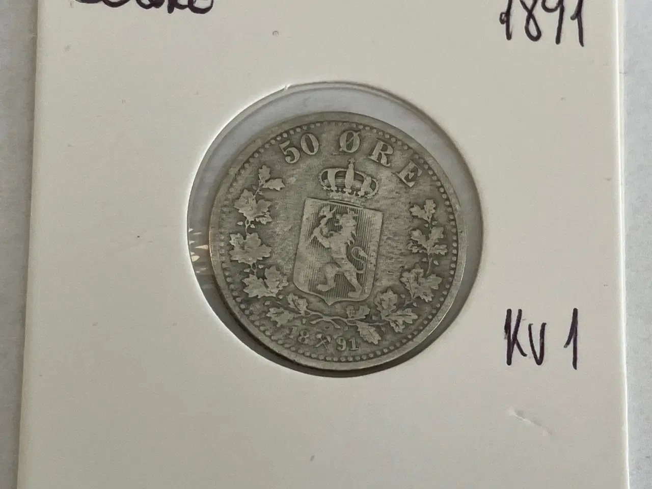 Billede 1 - 50 Øre 1891 Norge