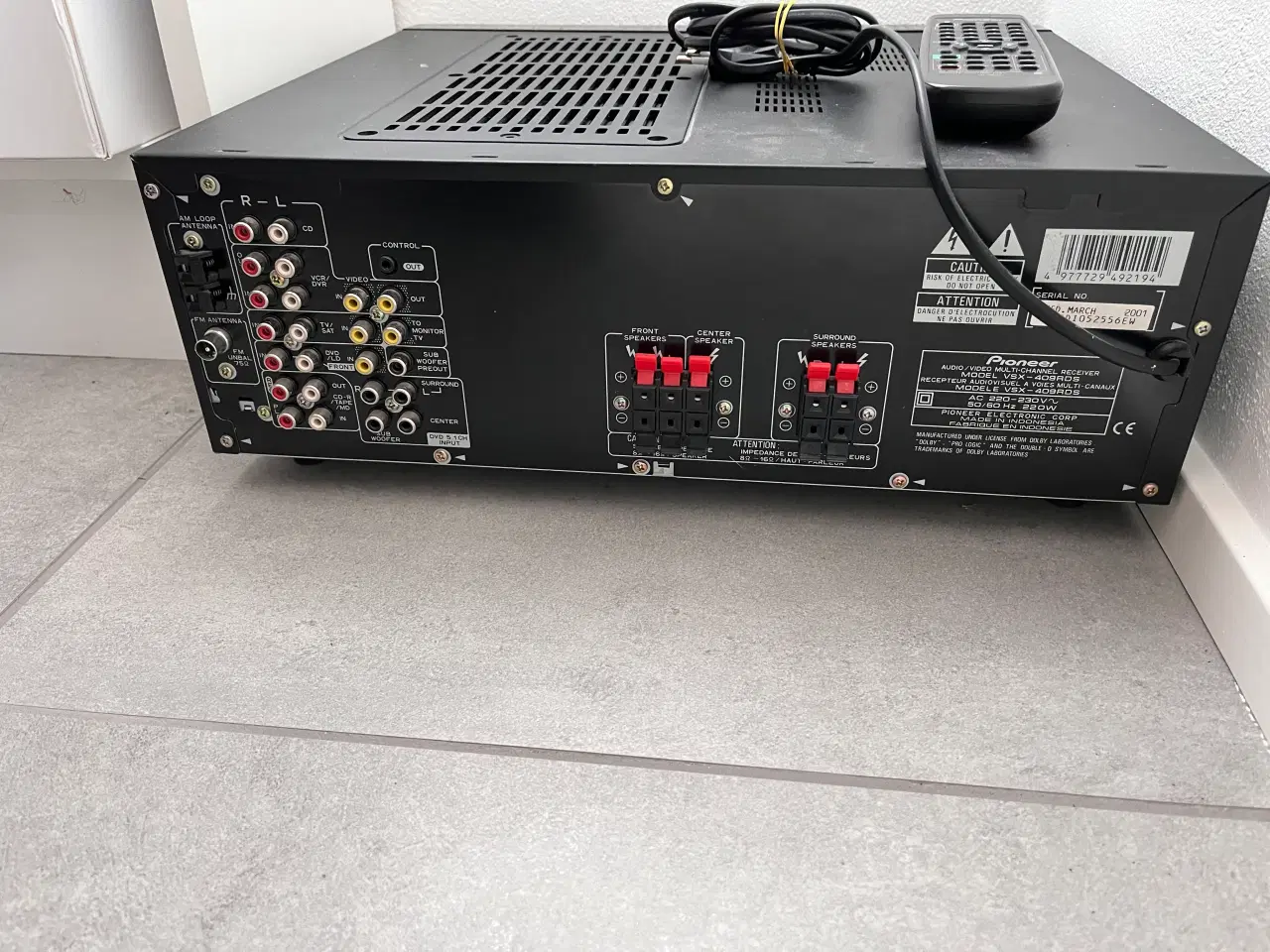 Billede 2 - Pioneer vsx -409 RDS incl fjernbetjening 