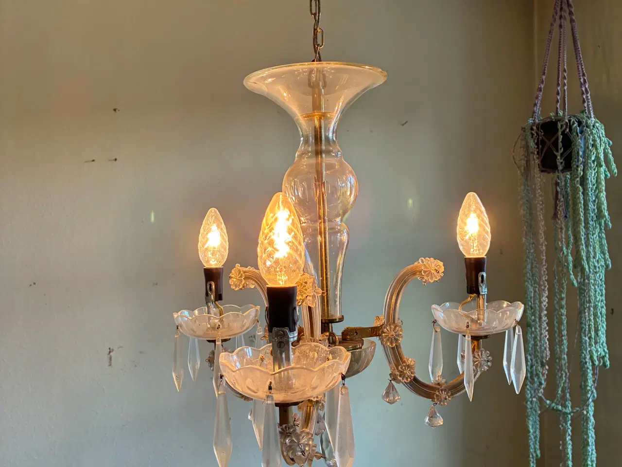 Billede 1 - Lysekrone med prismer