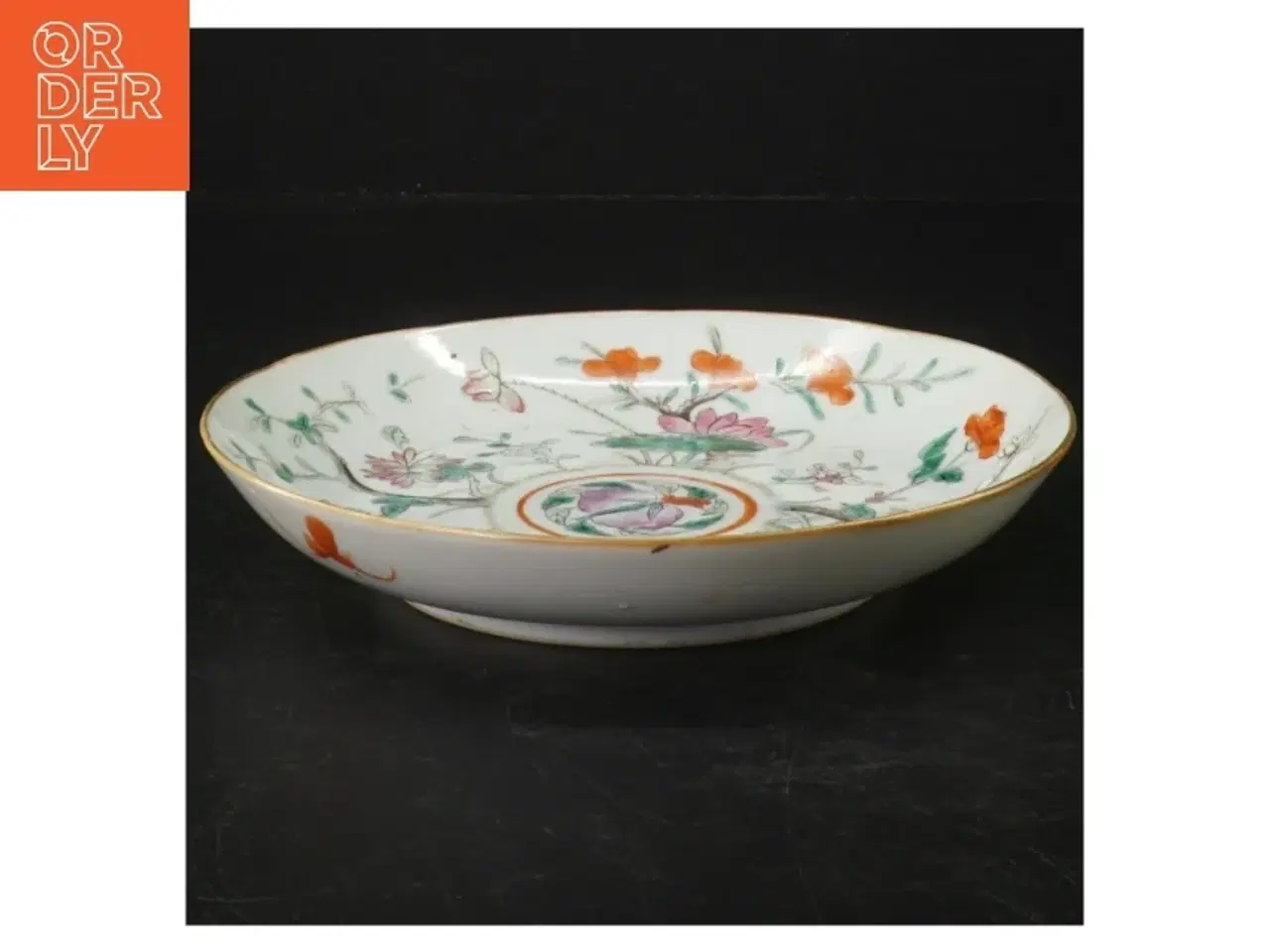 Billede 2 - Vintage porcelænstallerken med blomstermotiver (str. Ø. 18 cm)