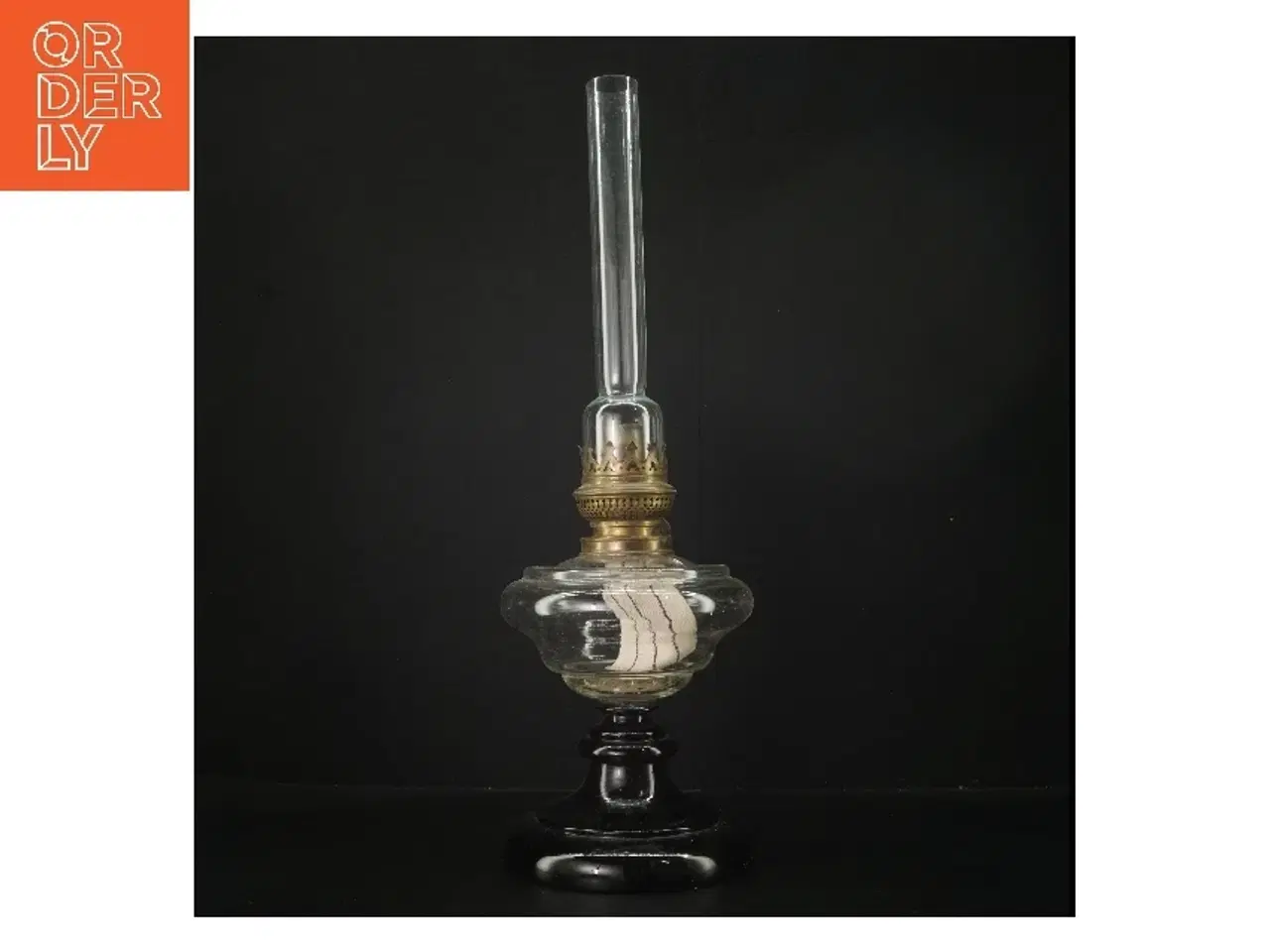 Billede 1 - Antik petroleumslampe (str. 53 cm)