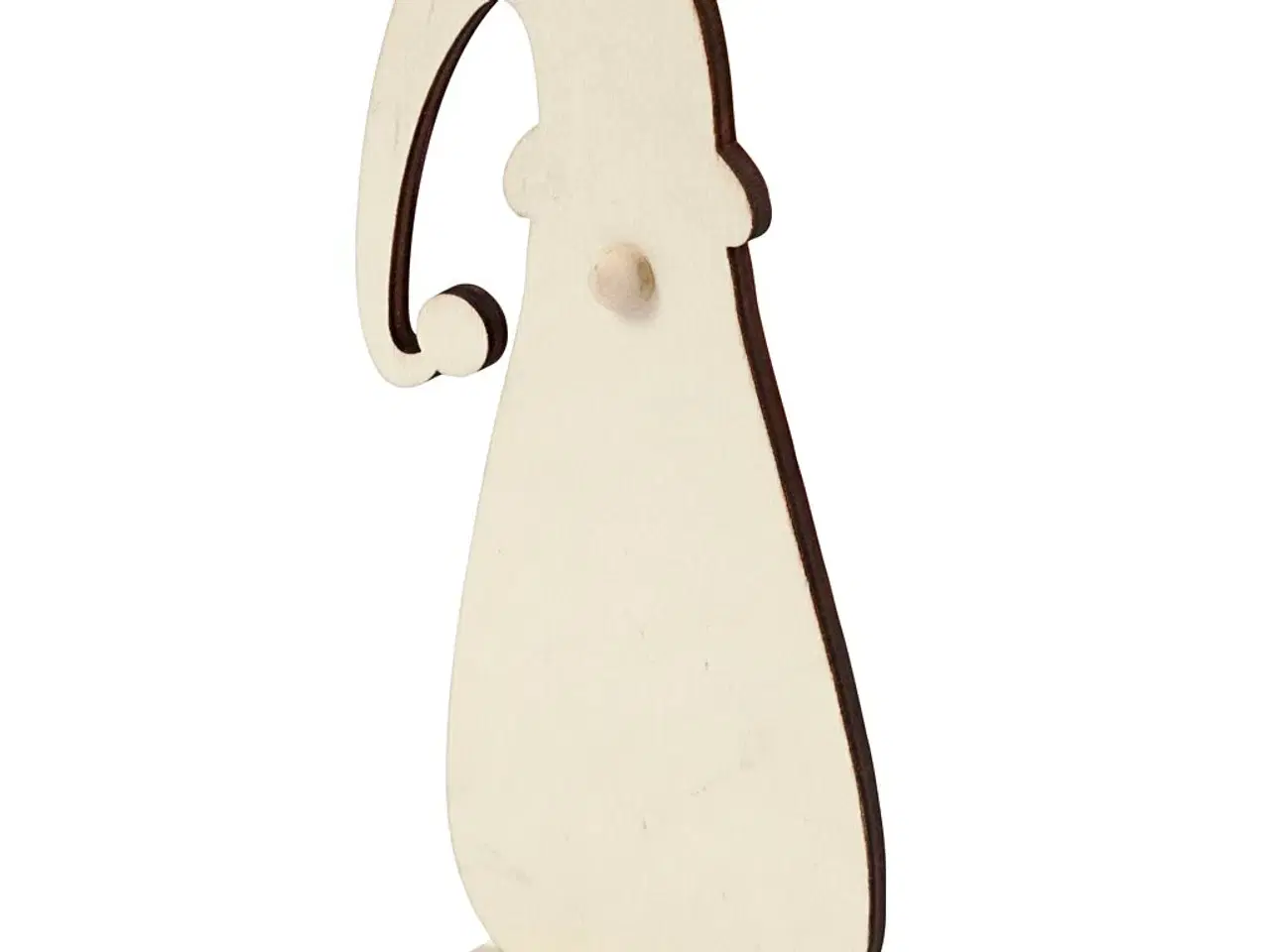 Billede 1 - Dekorativ Næsenisse i Lyst Træ - 15 cm Høj