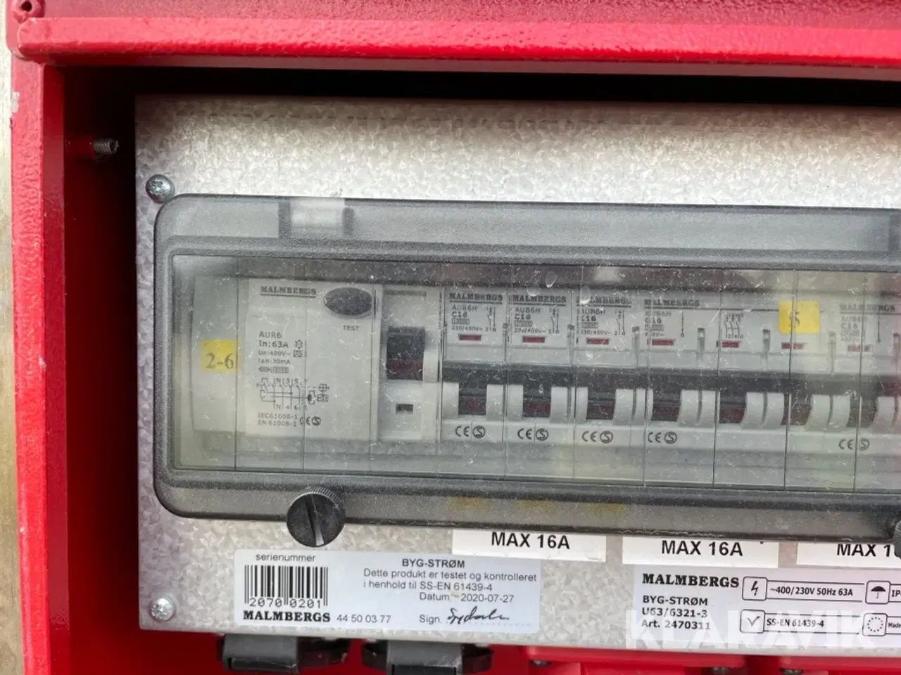 Billede 9 - Byggestrømtavle Malmbergsvej BYG-STRØM UG56321-3W