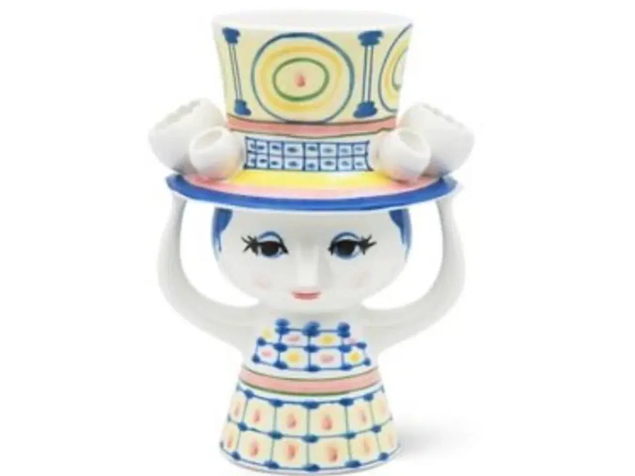 Billede 4 - Smuk Lady With Hat, blå