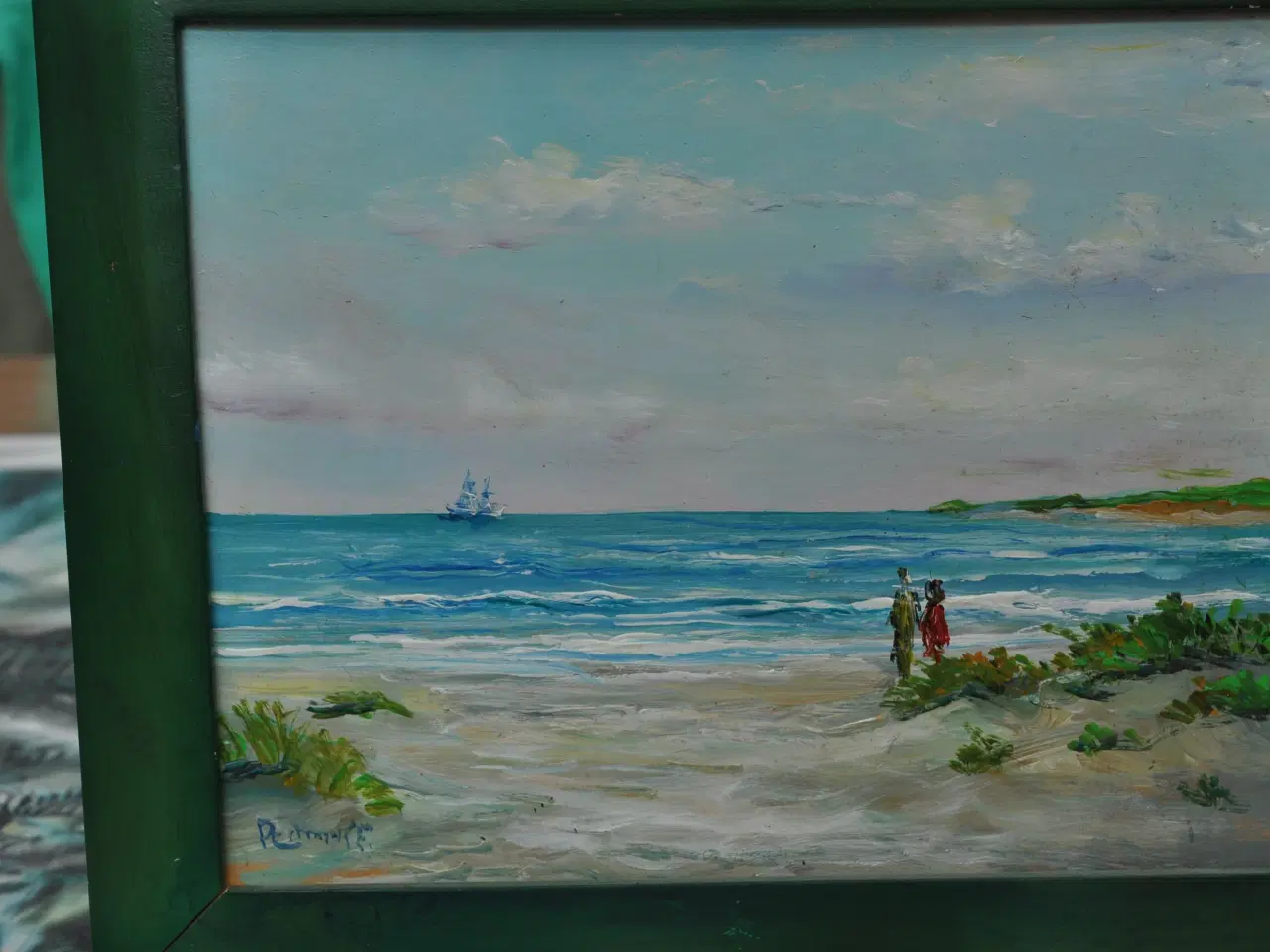 Billede 3 - Maleri  skagen købt af maleren