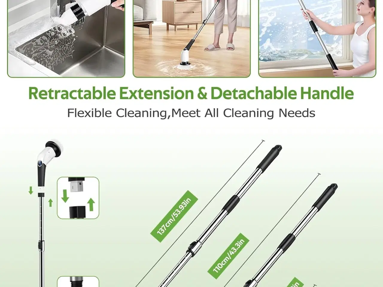 Billede 2 - Elektrisk Rengøringsbørste 8-i-1