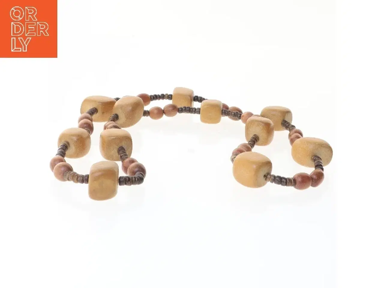 Billede 2 - Træperlekæde (str. 86 cm)