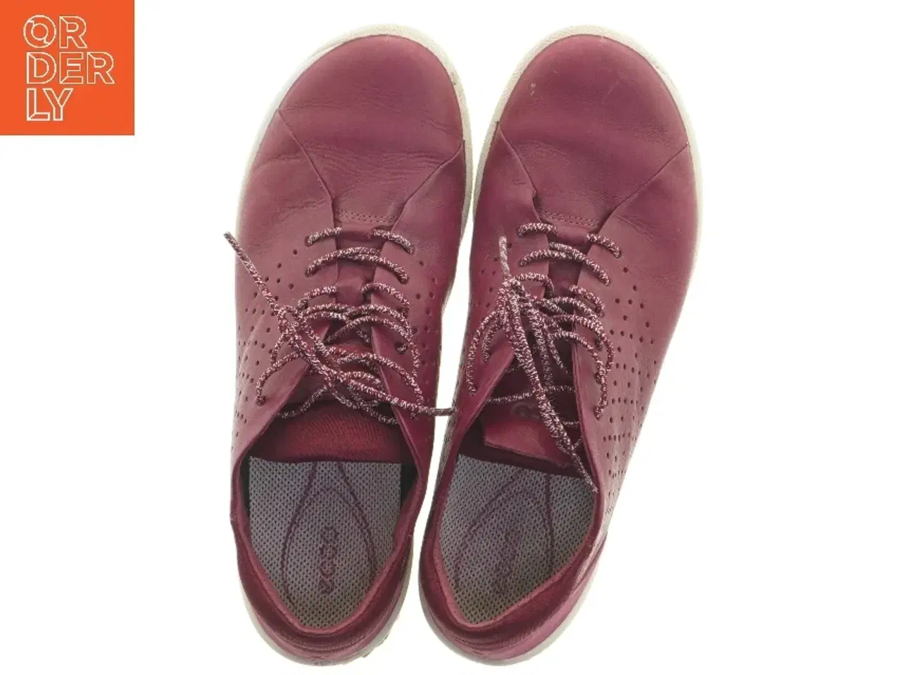 Billede 4 - Brugte bordeauxrøde lædersko fra Ecco (str. 39)