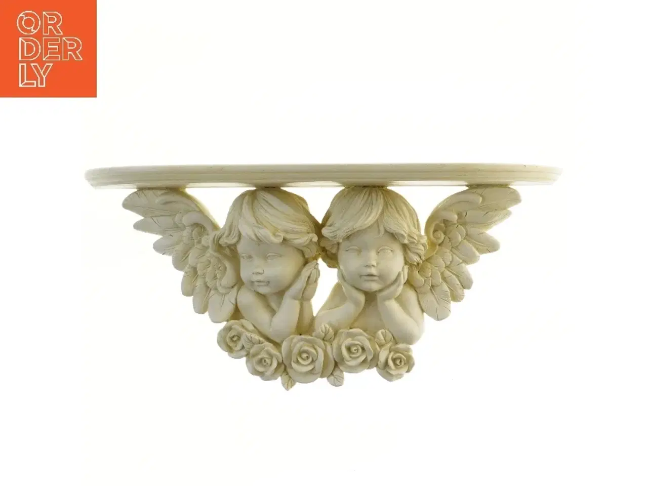 Billede 1 - Engel vægskulptur med hylde (str. 43,5 cm)