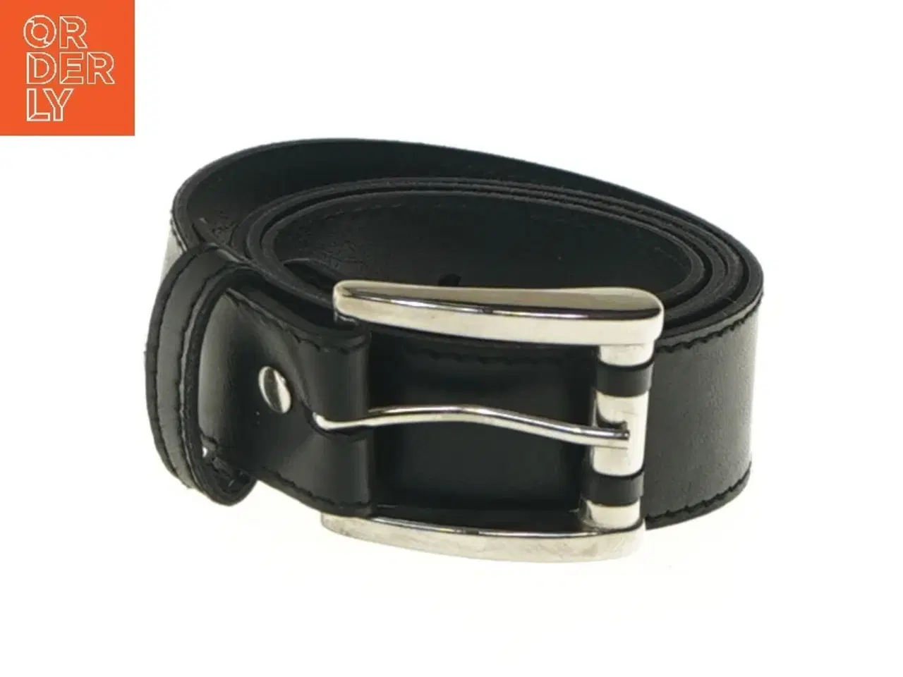 Billede 1 - Sort bælte med metalspænde (str. 91 cm)