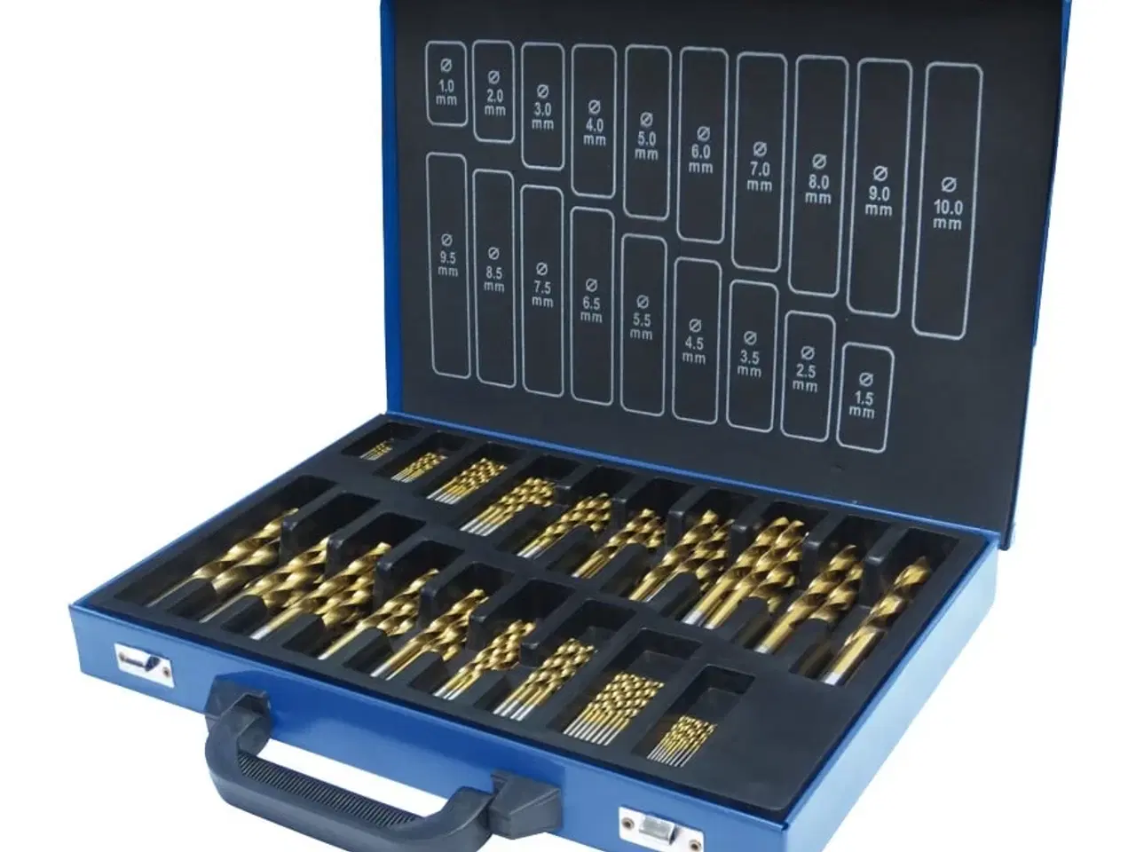 Billede 1 - Borsæt Holzmann 1-10mm TiN-belagt 170 stk