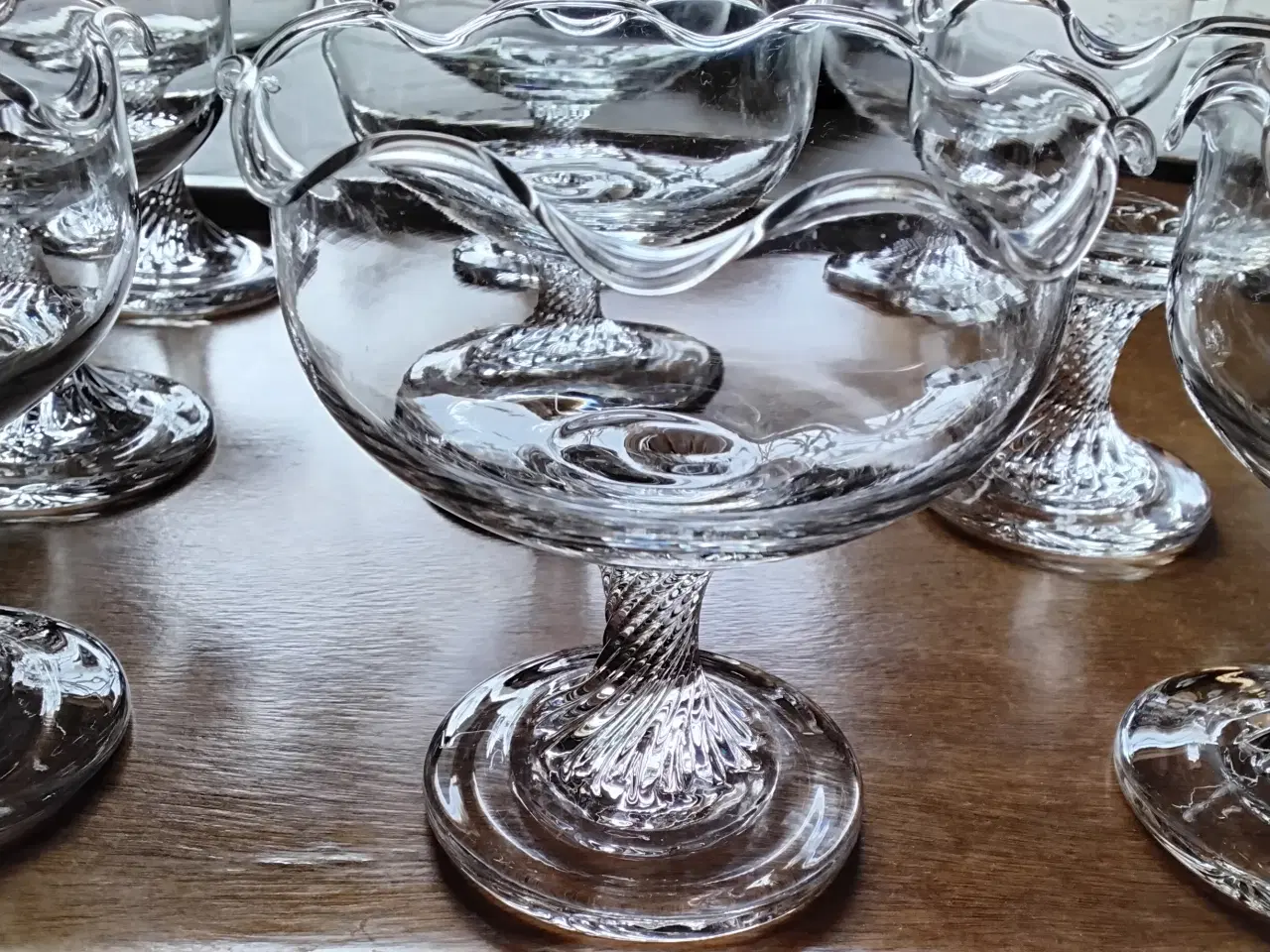 Billede 2 - 12 portionsglas / dessertglas med snoet stilk