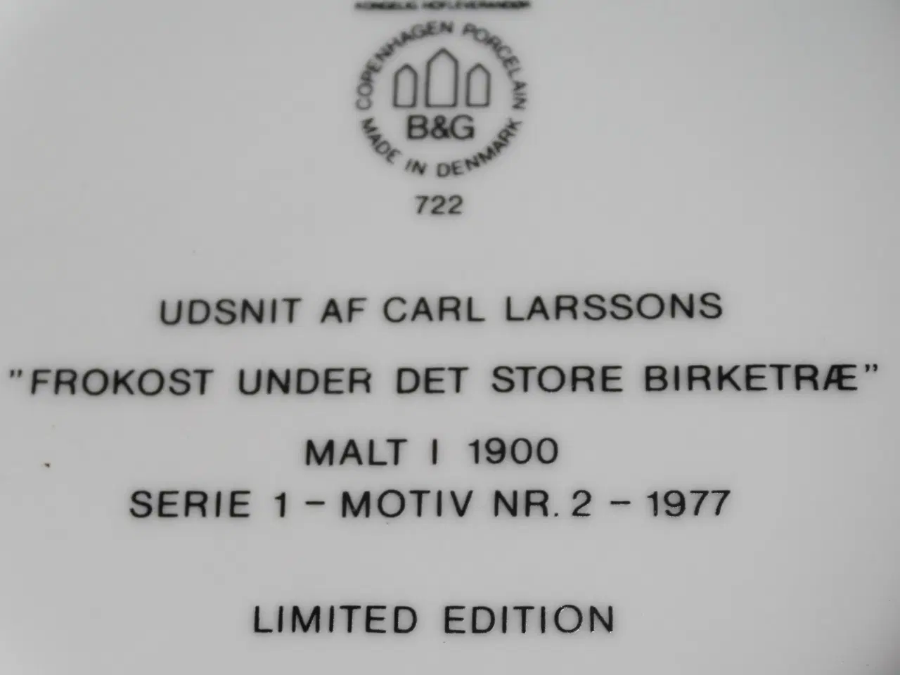 Billede 4 - Carl Larsson platter fra Bing & Grøndahl