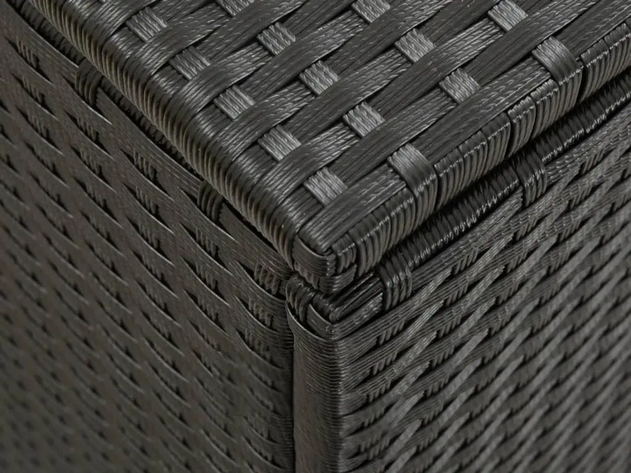 Billede 4 - Opbevaringskasse til haven 200x50x60 polyrattan sort
