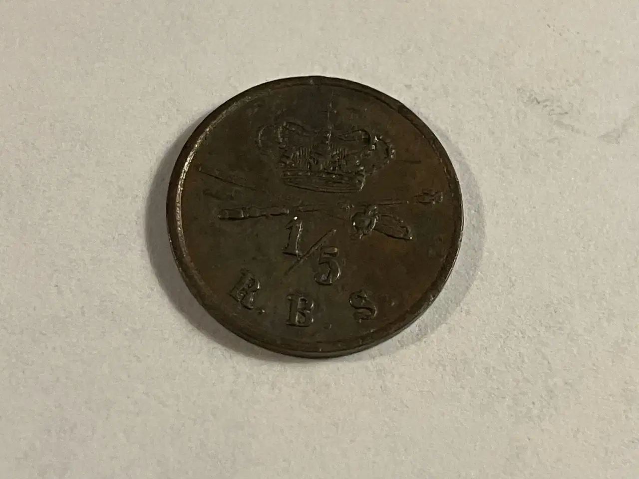 Billede 1 - 1/5 Rigsbankskilling / RBS 1842 Denmark