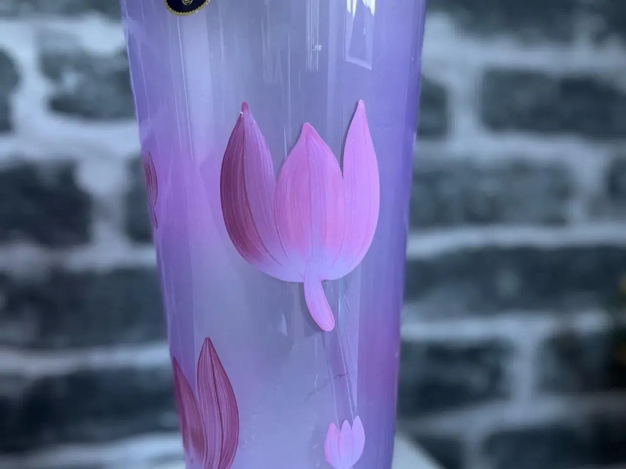 Billede 2 - Smuk lilla glasvase