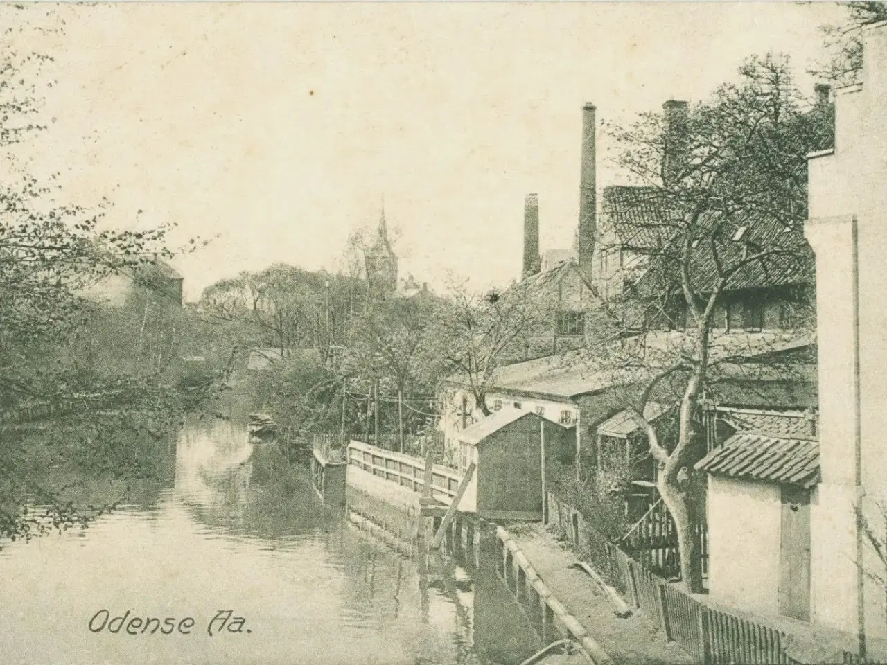 Billede 1 - Odense Å, 1909