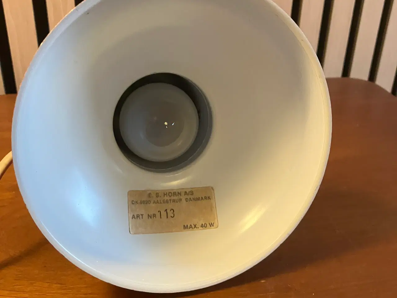 Billede 2 - Retro lampe fra E.S.Horn. Har patina.