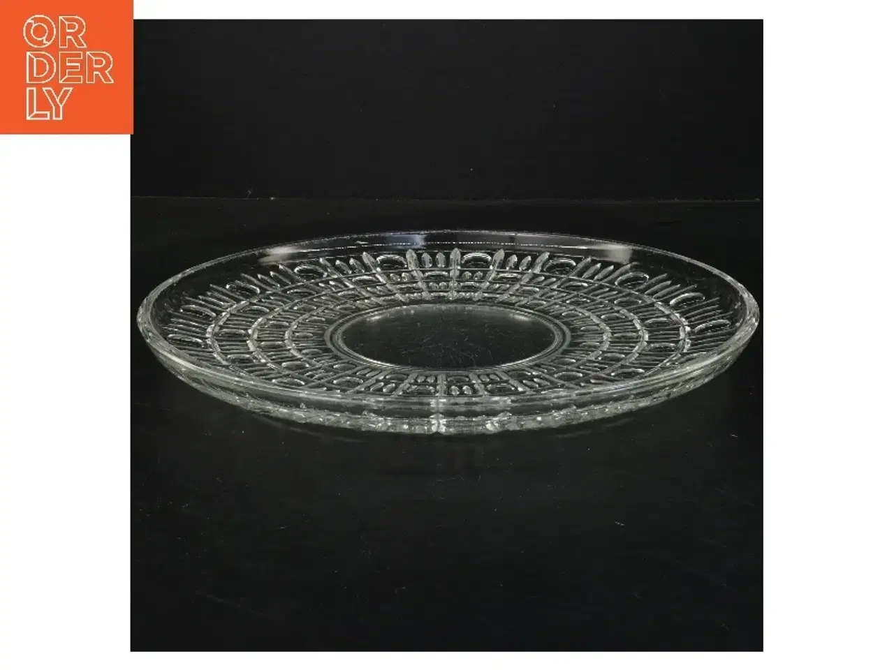 Billede 1 - Glasfad med mønster (str. Ø 29 cm)