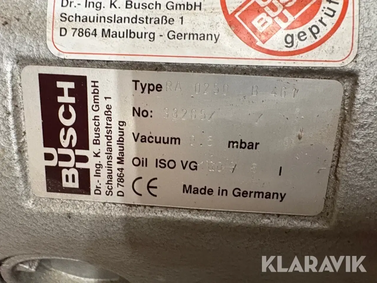 Billede 4 - Vakumpumpe Busch R5 RA 0250 B 461