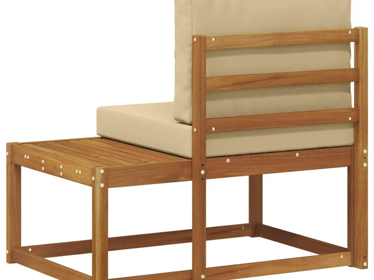Billede 6 - Udendørs Modulsofa med pude Naturfarvet 91 x 63 x 73 cm