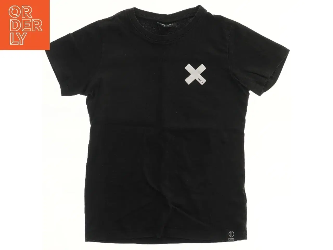 Billede 2 - Sort T-shirt med grafisk print fra DWG (str. 140)