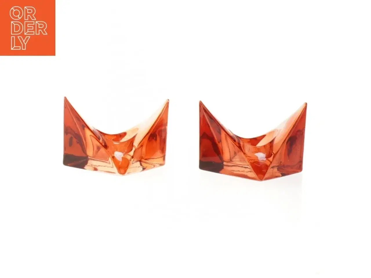 Billede 1 - Glaskunst lysestager (str. 11x7,5 cm)