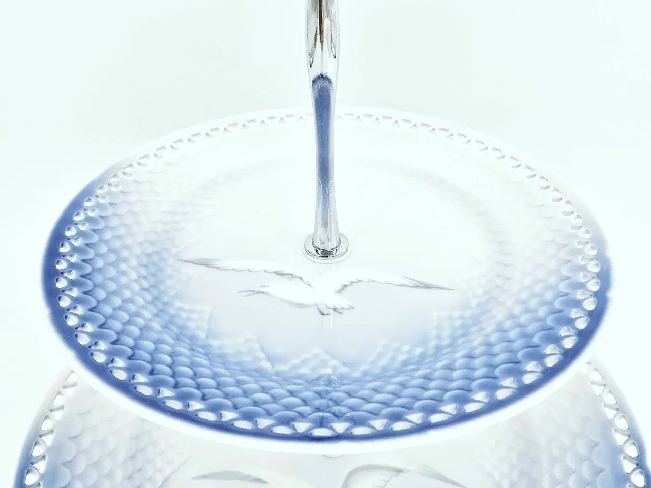 Billede 10 - Mågestel 3 etagers opsats uden guldkant Porcelæn 