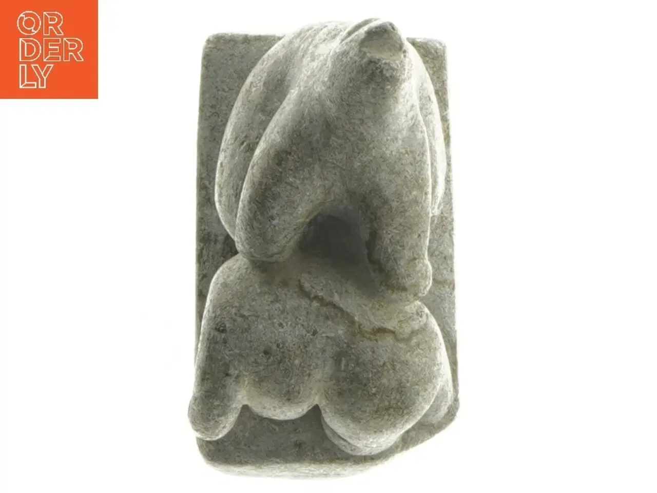 Billede 3 - Grønlandsk fedtstensfigur - Isbjørnemotiv (str. 9x5x8,5 cm)