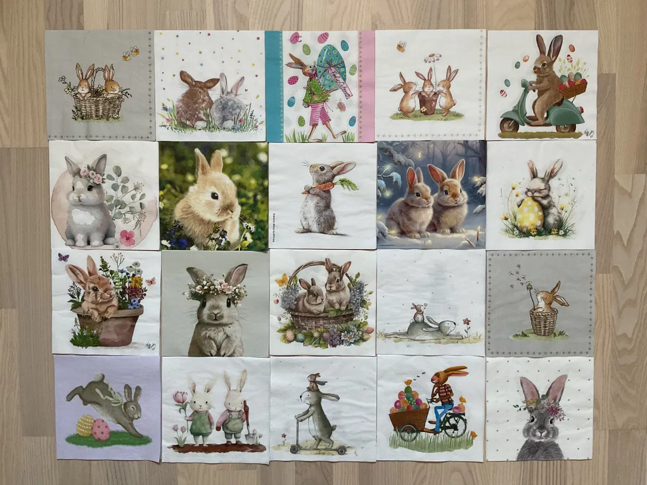Billede 1 - Nye servietter m/ påske harer 