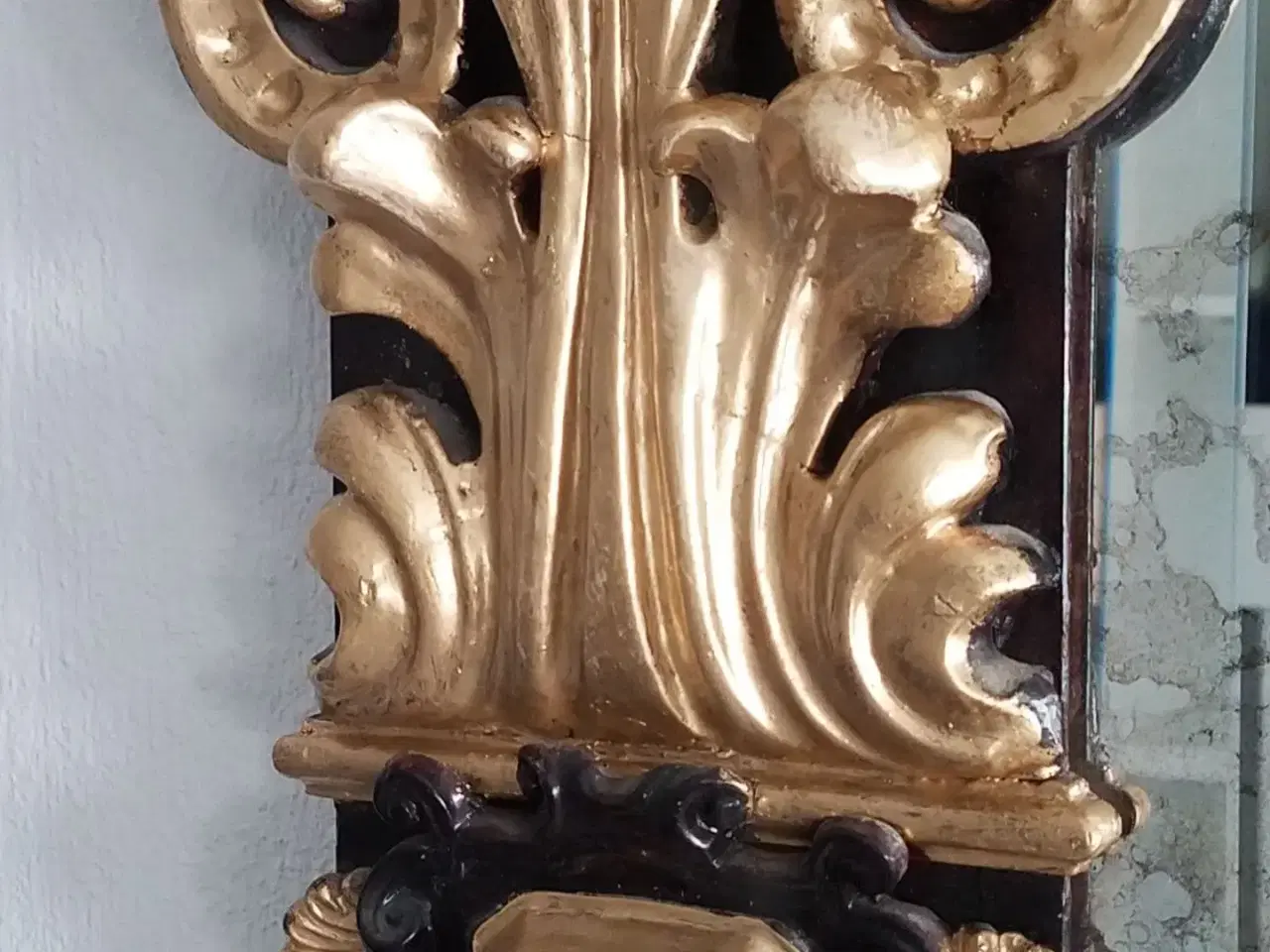 Billede 5 - Stort antikt barok slot spejl 