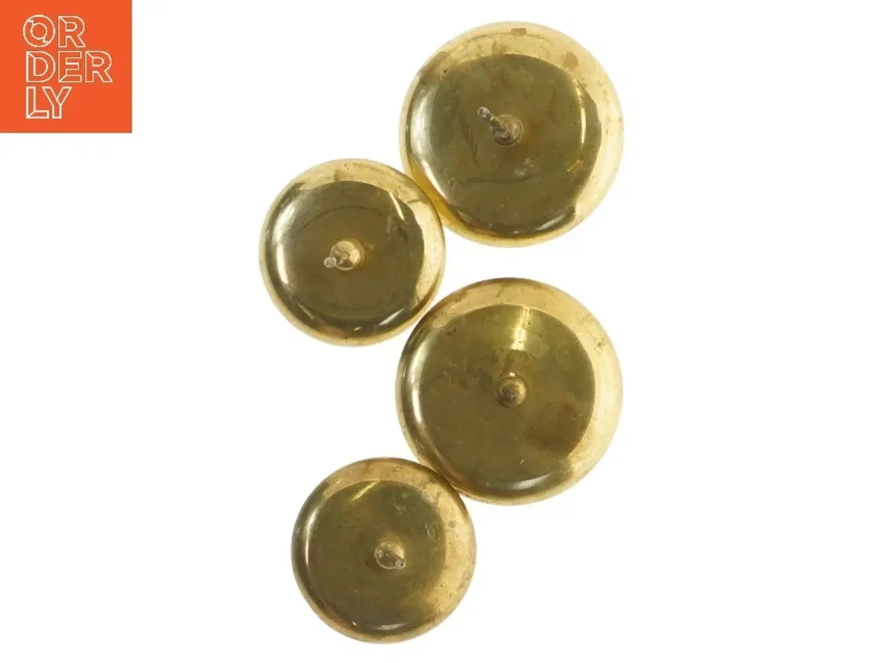 Billede 3 - Messing spyd til lys  (str. 9x8 og 7,5x8 cm)