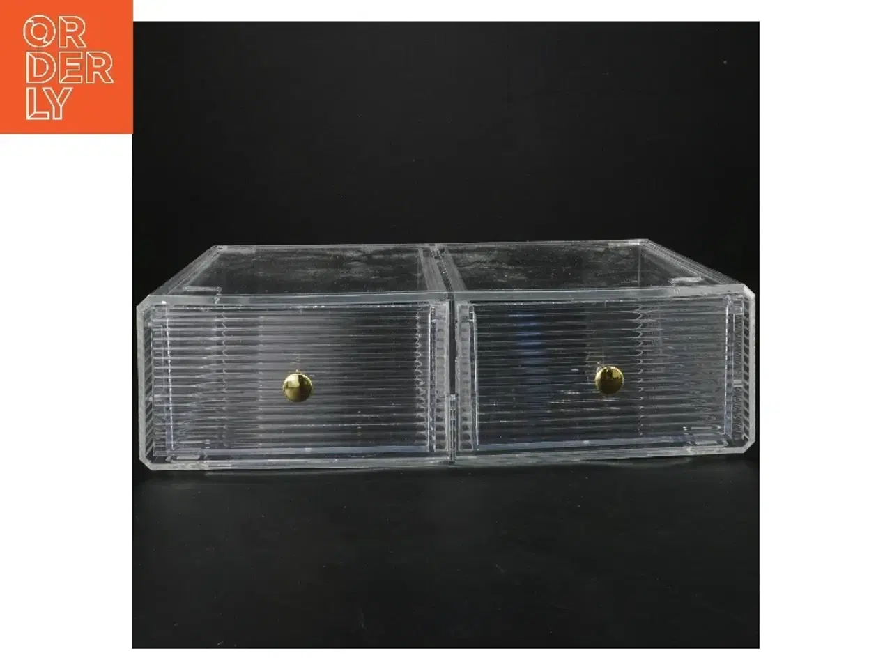 Billede 1 - Gennemsigtig opbevaringskasse med to skuffer (str. 33x20x9 cm)