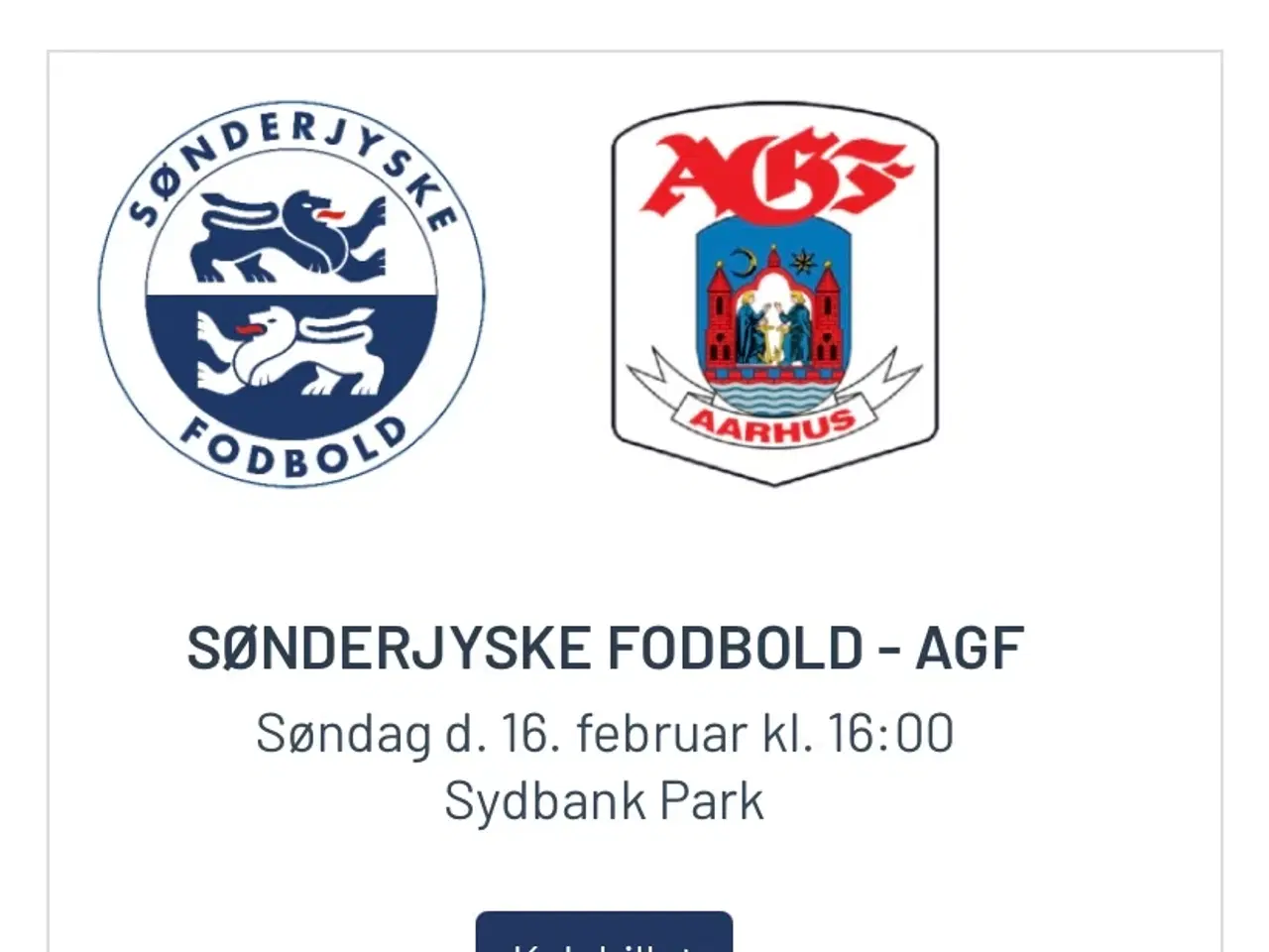 Billede 1 - SønderJyske Fodbold billetter