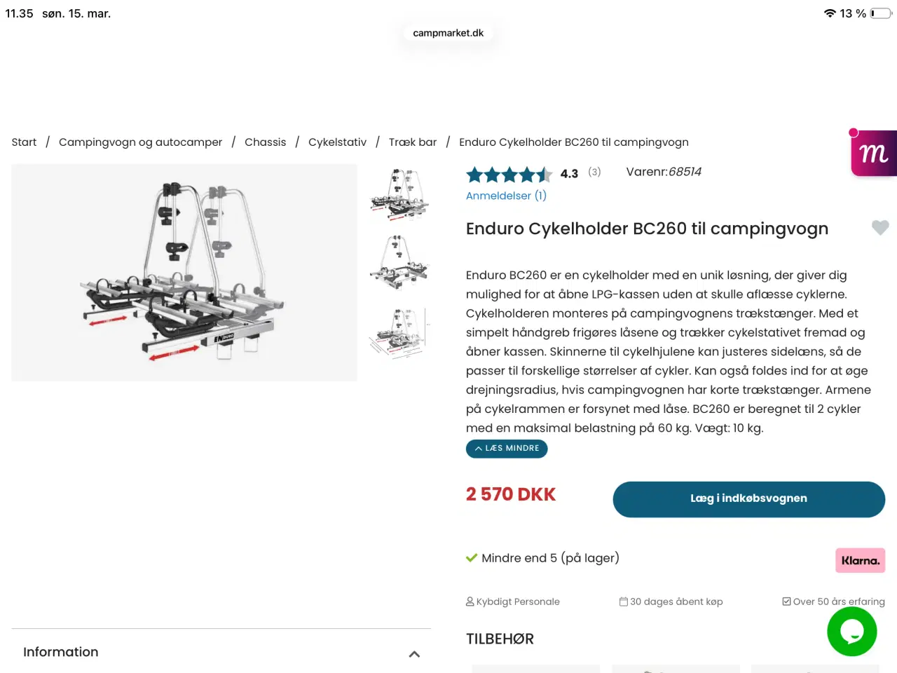 Billede 4 - Enduro BC 260 cykelholder til 2 cykler 