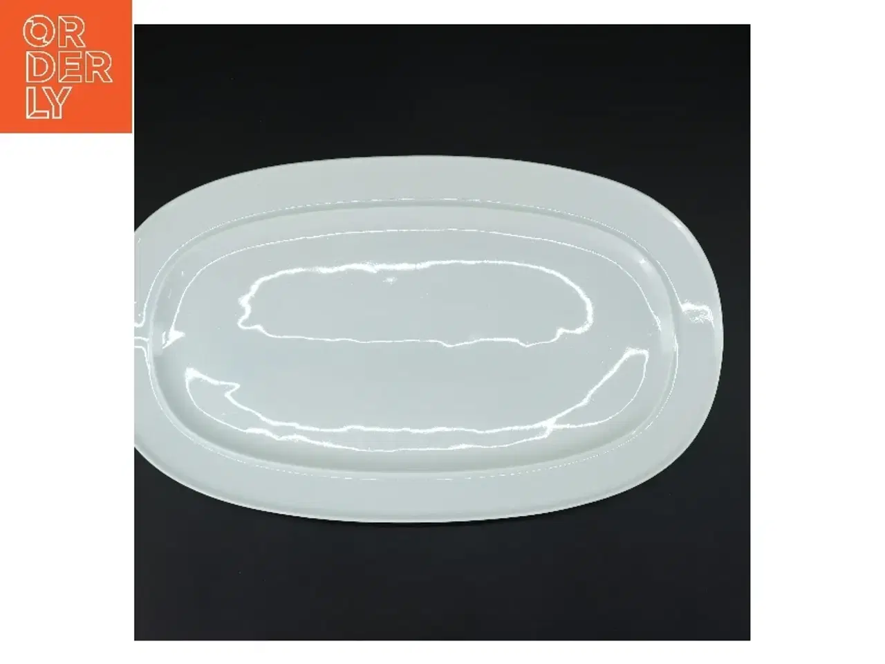 Billede 3 - Hvidt serveringsfad (str. 39,5x23,5 cm)