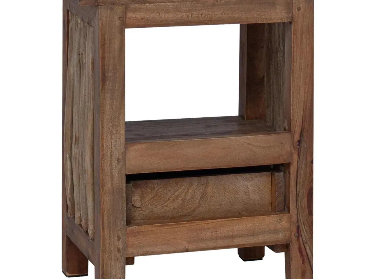 Billede 8 - Sengebord med skuffe Brun 30 x 30 x 47 cm Solid genbrugs træ