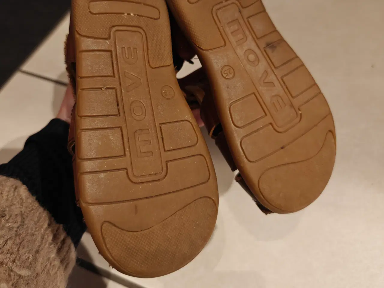 Billede 4 - Cognac brune sandaler i flet 
