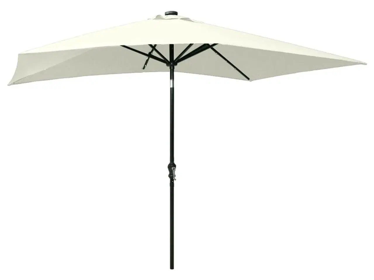 Billede 6 - Parasol med LED-lys og stålstang 2x3 m sandfarvet
