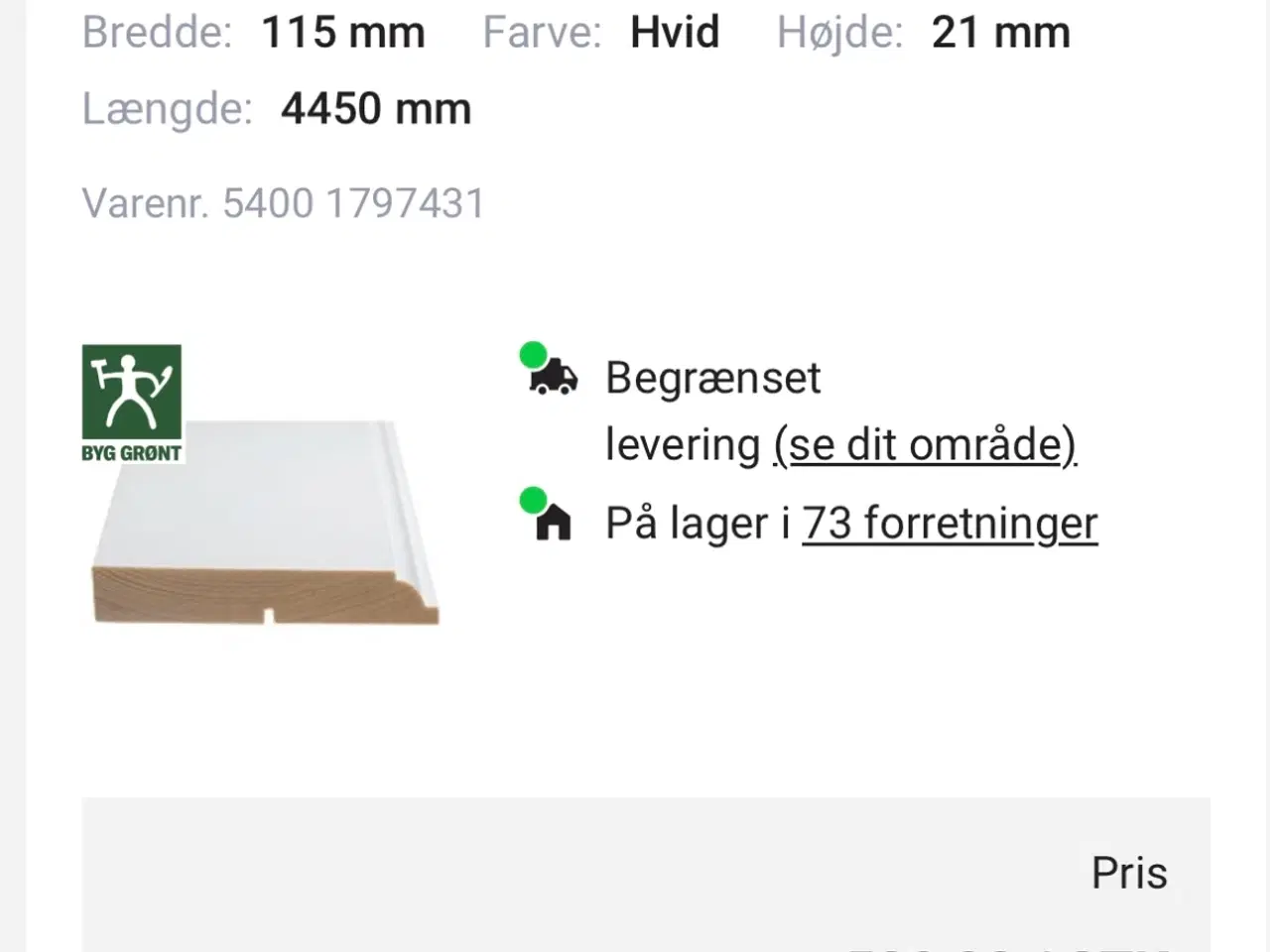 Billede 2 - Fodlister- hvide