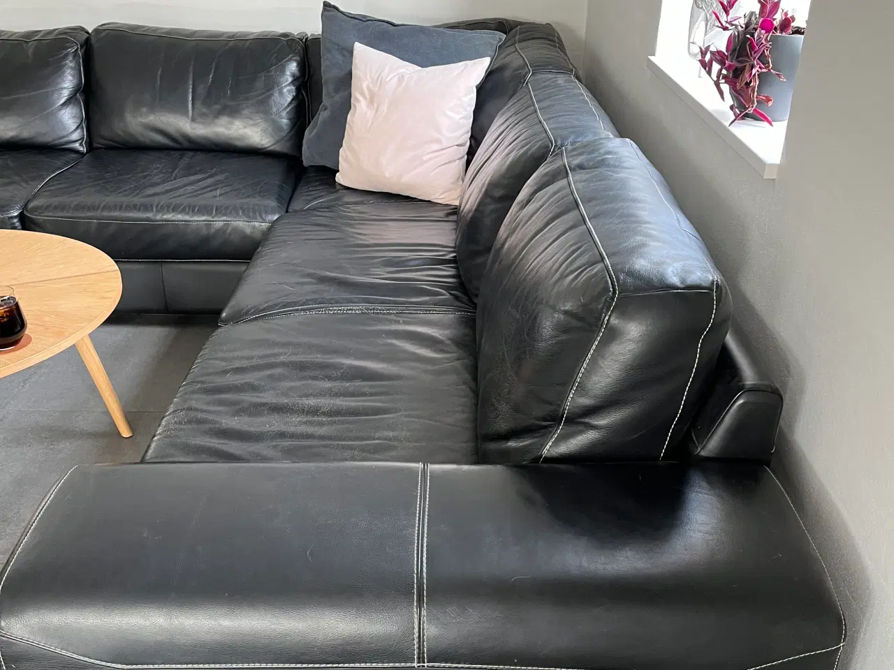 Billede 2 - Læder sofa