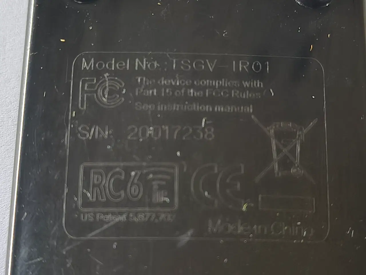 Billede 5 - Fjernbetjening - TSGV-IR01
