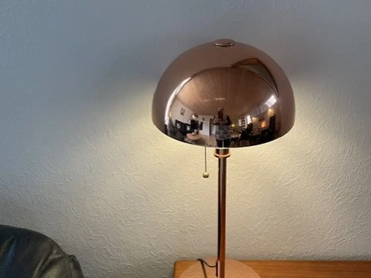 Billede 1 - Flot kobber bordlampe