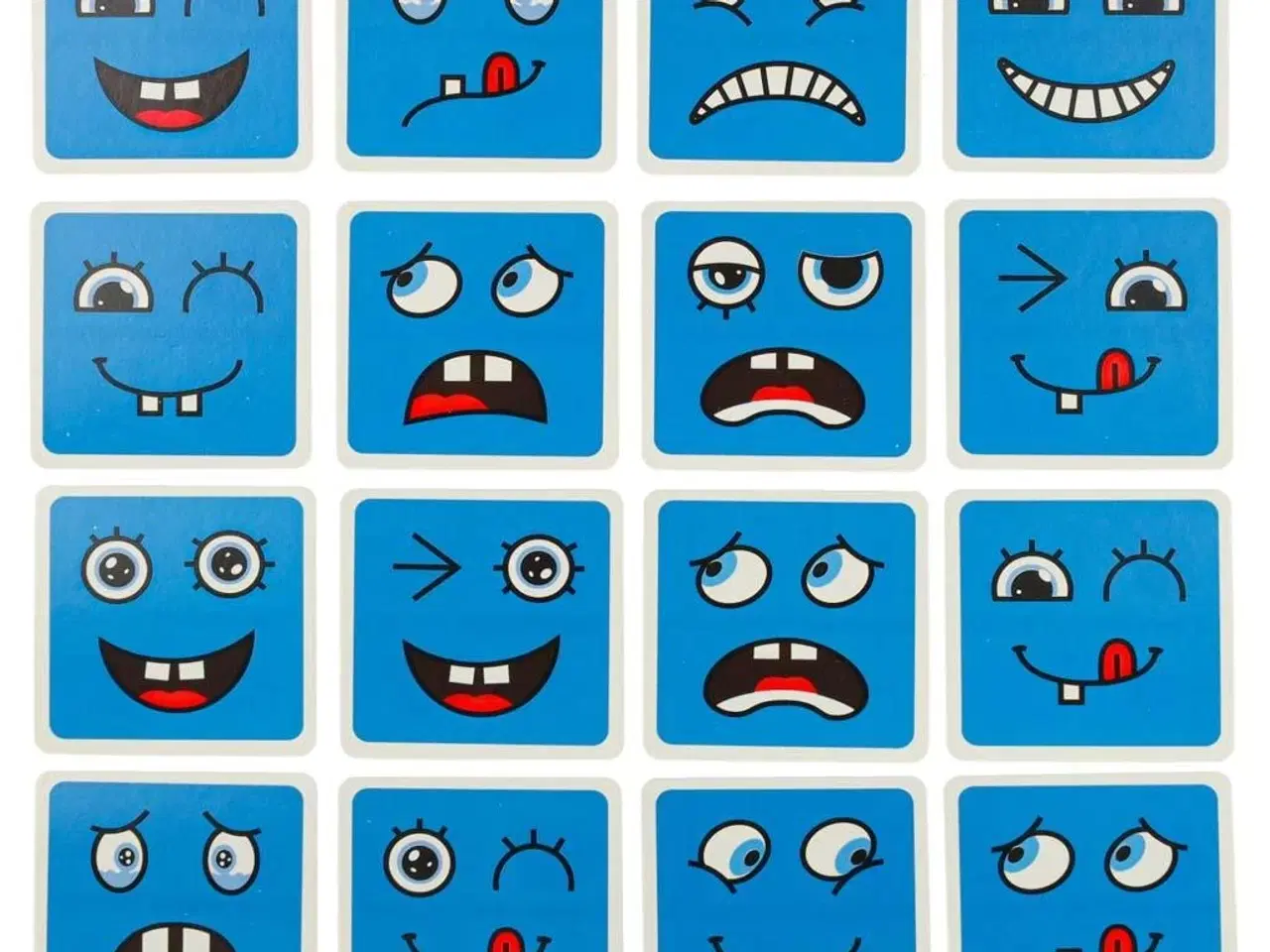 Billede 4 - Puslespil med skiftende ansigter – kreative klodser og kort (64 kort, 16 klodser)