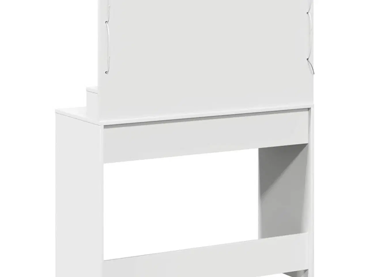 Billede 6 - Makeupbord med hylde Hvid 100 x 41 x 135 cm Konstrueret træ