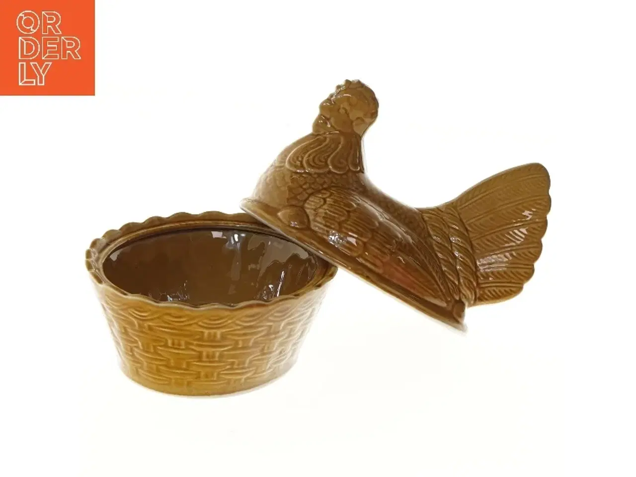 Billede 6 - Keramik hønskål (str. 20,5x15,7x12 cm)