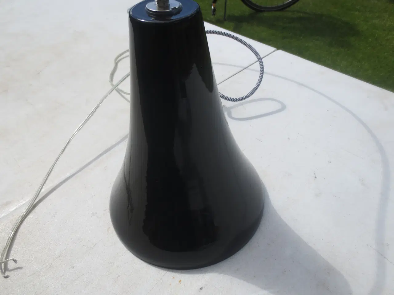 Billede 2 - 1 stk Loftlampe I Glas/Porcelæn sort