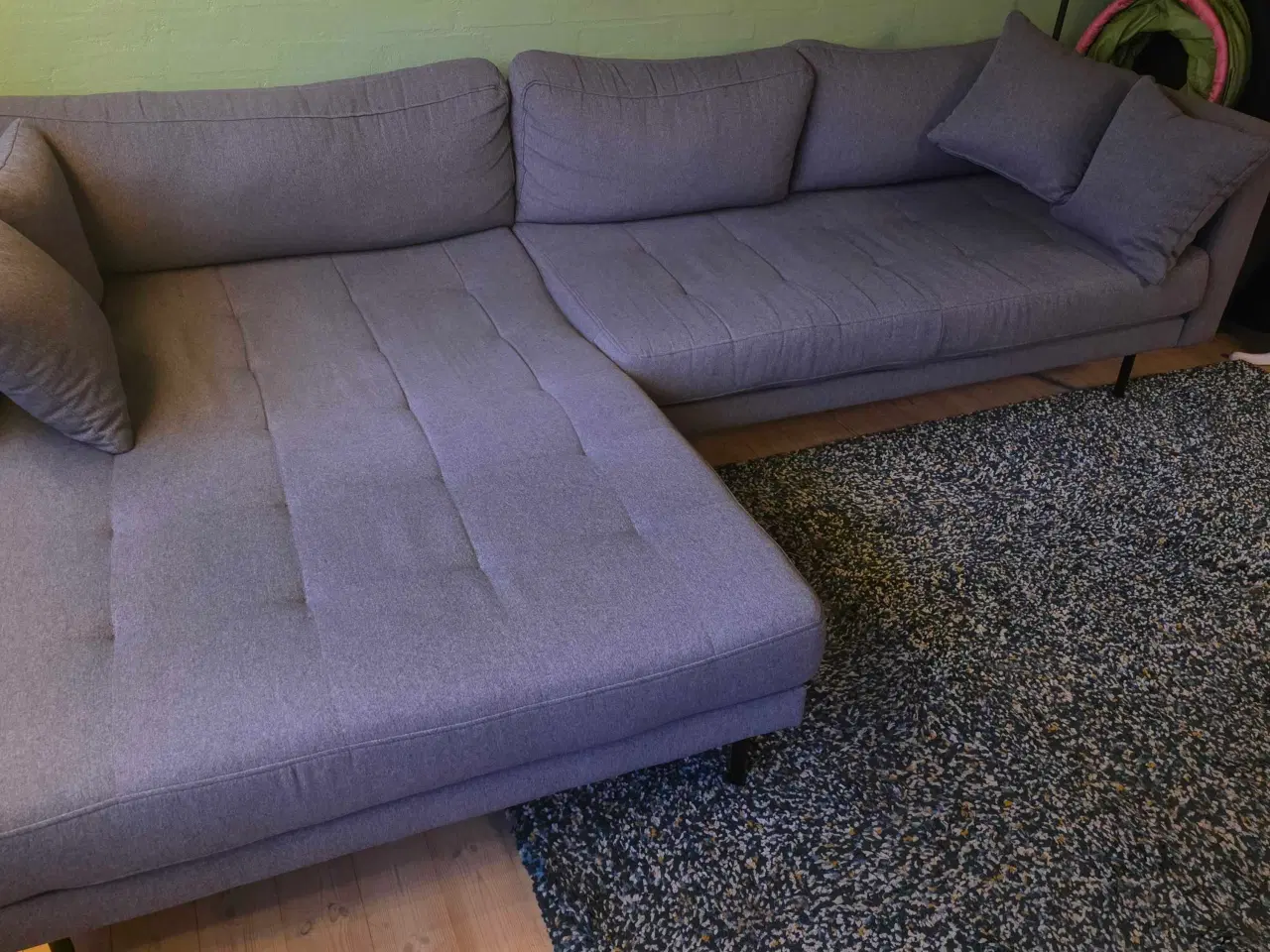 Billede 1 - Sofa med bred shaiselong